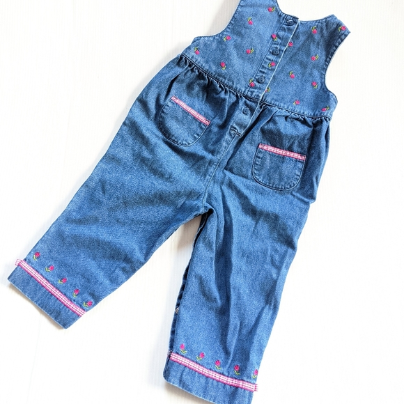 VINTAGE Buster Brown embroidered denim bib overall - Picture 8 of 10